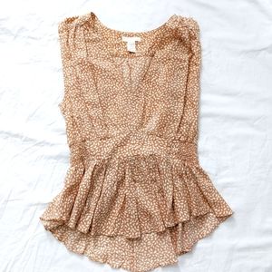 H&M pleated sleeveless shirt, size 2